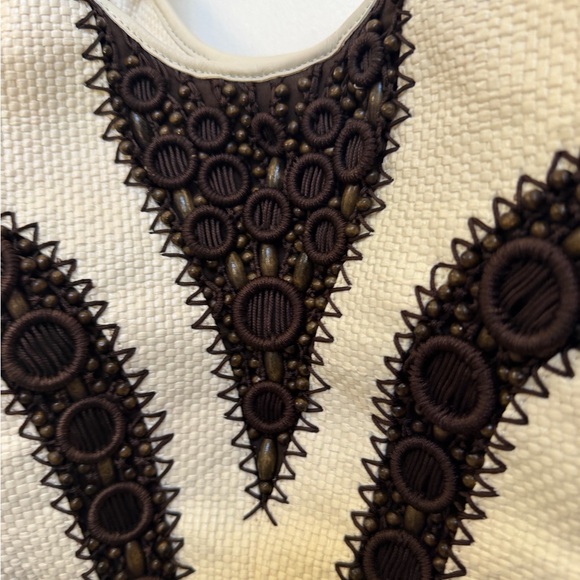 Cole Haan Alyssa straw beaded bag Gorgeous EUC - Picture 12 of 15